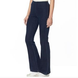 New! Skinnygirl High Rise Beverly Hills Pull-On Flare Dark Blue Jeans